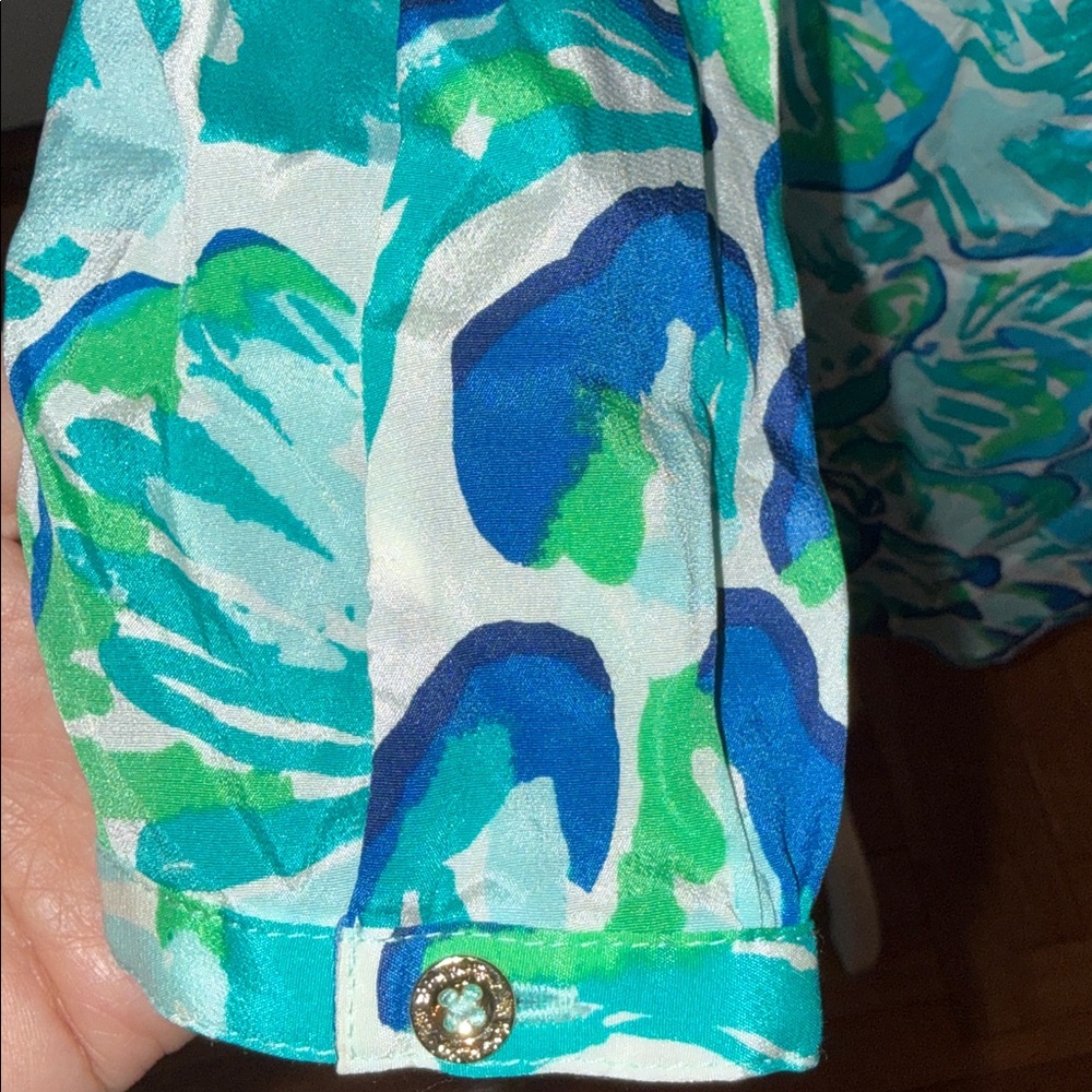 Lilly Pulitzer Delphine Blue Green Agate Lazy River Tunic Dress - Picture 5 of 5